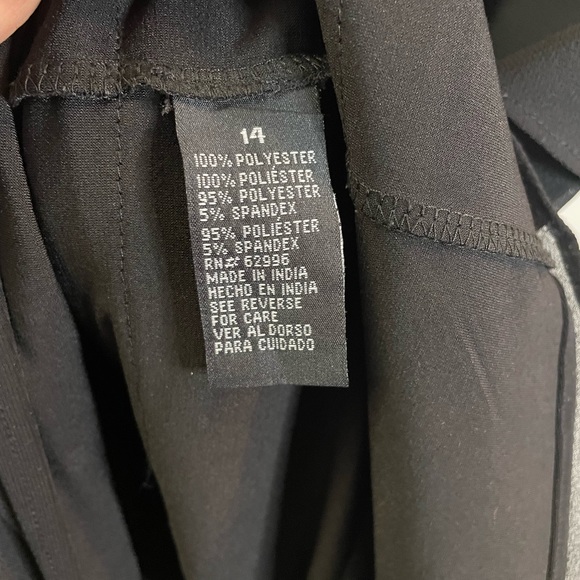 SCARLETT NITE Black Sheer Layered Cocktail Sleeveless Shift Dress Size 14 - Picture 7 of 8